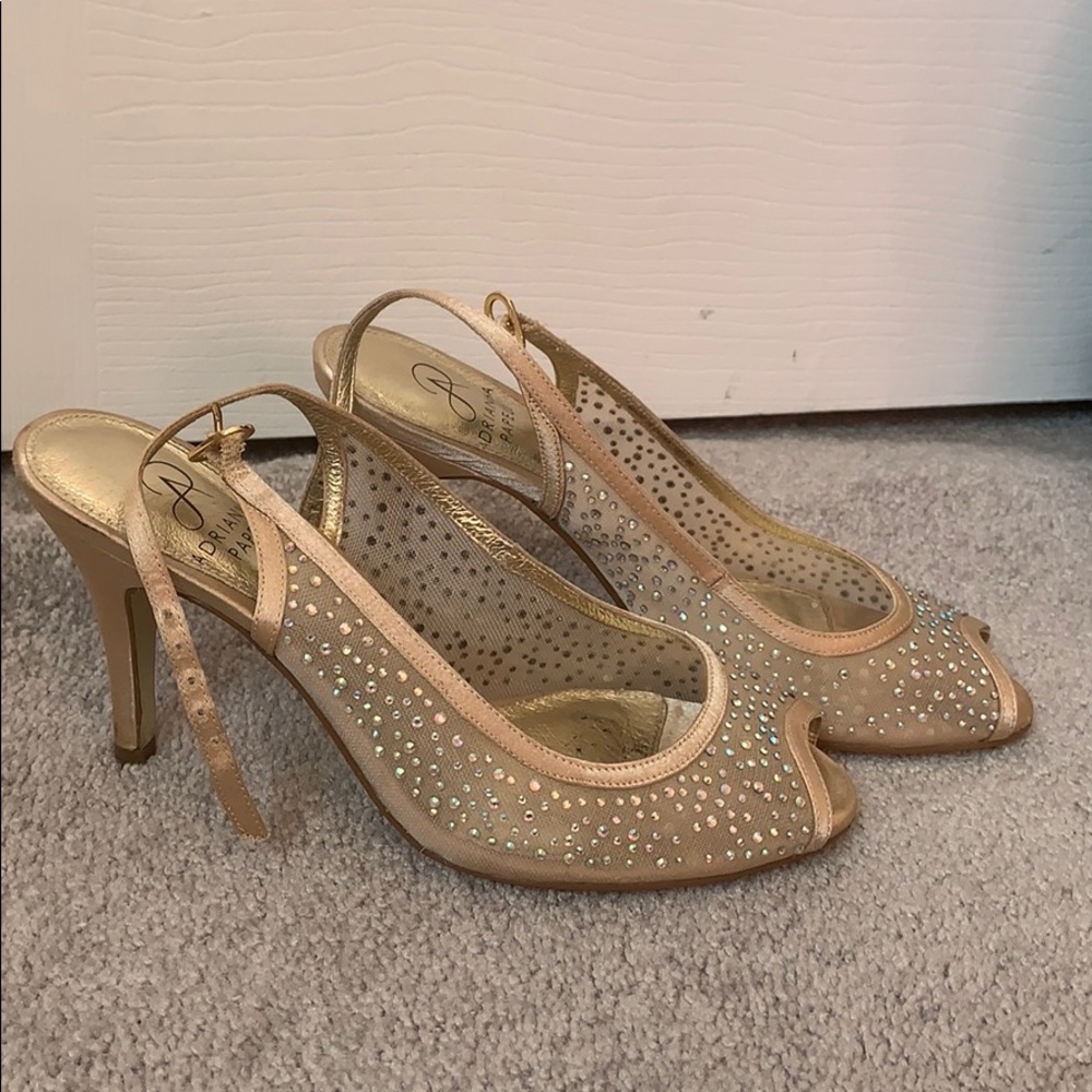 Nude sparkled Adrianna Papell Heels